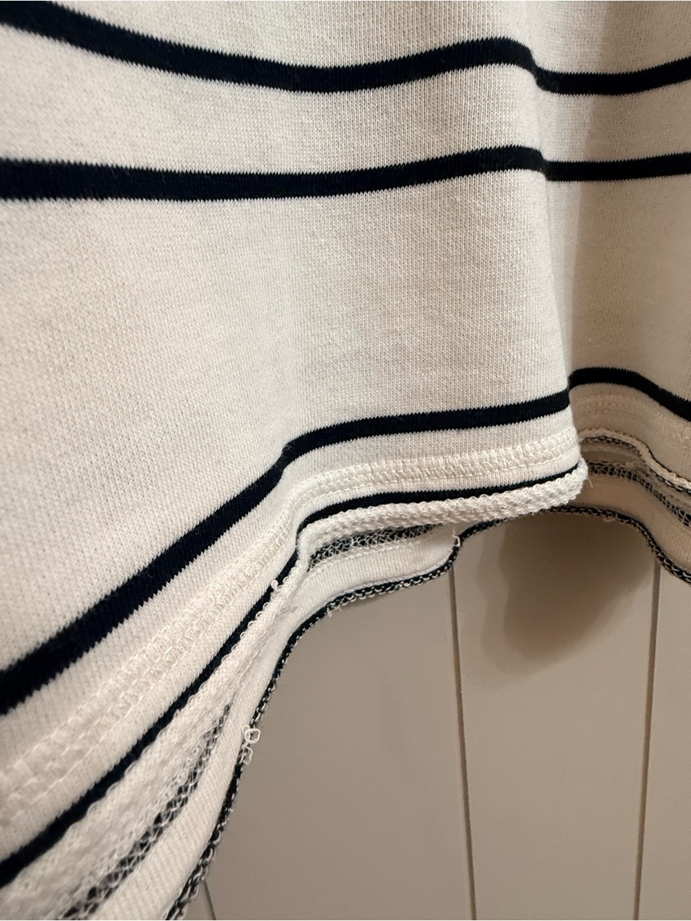 wild fable White and Black Striped Cropped with Royal Blue Collar - Picture 5 of 7